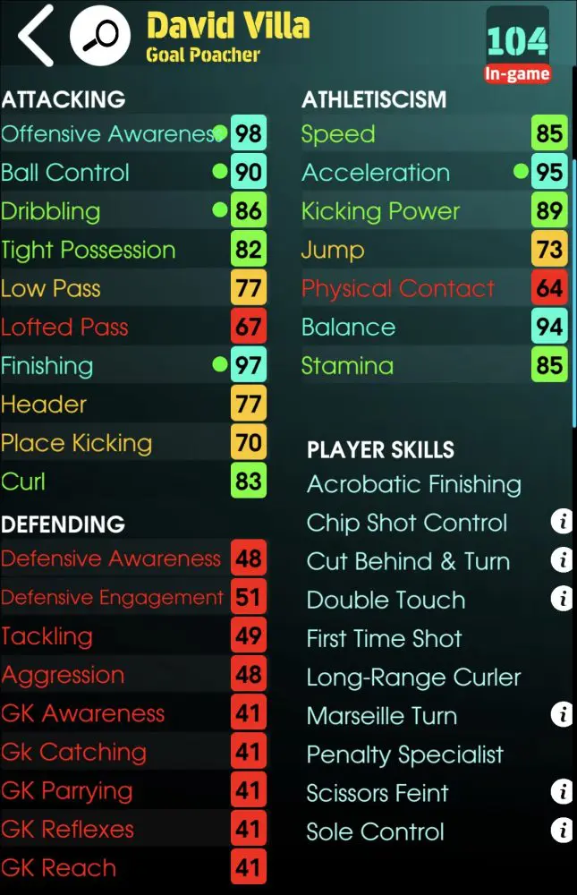 David Villa Training eFootball 2025 Epic Card